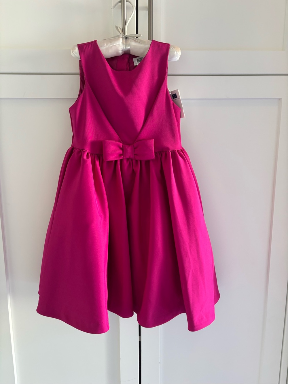 Janie and Jack Bright Fuchsia Bow-Front Party Dress